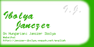 ibolya janczer business card